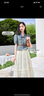 香影（xiangying）休闲套装女2025夏装新款时尚牛仔上衣成套搭配半身裙子两件套 牛仔蓝 非小熊扣T832368 L 实拍图