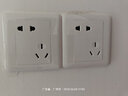 德力西（DELIXI）开关插座面板 CD812系列优雅白暗装墙壁工程建材86型电源插座面板 斜五孔10只装 实拍图