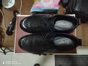 强人头层牛皮时尚商务休闲皮鞋镂空透气简约男凉鞋 JDD87522 黑色 40 实拍图