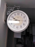 康巴丝（Compas）双面挂钟欧式石英钟挂表客厅餐厅摇摆时钟表摆钟钟表 1062白色 实拍图