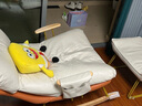 艺柳园摇摇椅躺椅阳台折叠摇摇椅成人老人休闲椅家用懒人沙发午休椅子 免洗科技布【米色橙底】带脚踏 实拍图