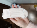 南律3双装秋冬婴儿袜加厚保暖宝宝点胶防滑袜中高筒珊瑚绒袜新生儿袜 3双装（卡其+白色+粉） S码(0-6个月) 实拍图