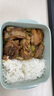 北鼎（Buydeem）陶瓷饭盒猪猪盒便携便当盒保鲜盒带饭餐盒微波炉可用蒸锅烤箱适用 【18cm】小鹅黄+浅杉绿 实拍图