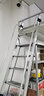 百佳宜（BaiJiaYi）梯子家用梯室内外伸缩阁楼梯可定制加厚折叠踏板铝合金扶手爬梯 【出口品质】9步【扶手+挂钩】全铝合金阁楼梯 实拍图