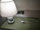 NGIA台灯开关电源带线控台灯按键开关灯管线床头插头台灯电线灯具配件 1.8米白色(送接电端子) 晒单实拍图