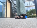 回力凉鞋女夏季魔术贴运动厚底一字带黑色学生软底松糕高跟休闲沙滩鞋 黑色 37 实拍图