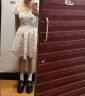 乐町芝芝莓莓法式碎花公主裙24年夏季新款收腰显瘦纯欲风短袖裙压褶 白色（现货） XS 晒单实拍图