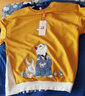 稻草人（MEXICAN）卫衣男春秋季潮流宽松长袖t恤青少年圆领上衣服 黄色 XL  实拍图