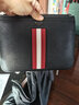 巴利（BALLY）男士防水再生牛皮手拿包男包礼物男 BEX MD MY 106 6238954 黑色红白条纹 实拍图