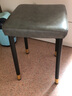 华莱德家用轻奢凳子可叠放方凳时尚客厅凳现代简约餐桌凳卧室梳妆凳加厚 环保乳胶-黑金腿-灰色油蜡皮款 实拍图