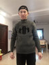 啄木鸟毛衣男秋冬季套头针织衫男士加绒加厚潮流长袖打底衫男装线衣服男 8083灰色 2XL 180 实拍图