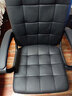 双木马 电脑椅简约办公椅子会议椅弓形职员学习麻将椅子宿舍靠背座椅 黑色-皮艺-加固加厚款 海绵坐垫 实拍图