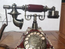 金顺迪K25 欧式仿古电话机家用复古办公座机老式创意转盘时尚电话无线插卡 红木色旋转(接电话线) 实拍图