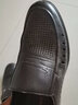 红蜻蜓男鞋夏款商务皮鞋镂空透气凉鞋休闲鞋爸爸鞋舒适冲孔鞋WTL8063 棕色 40 实拍图