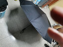 艾尔珑十二骨自动雨伞大号男商务伞晴雨伞遮阳伞女全自动太阳伞风暴伞 黑色126(黑胶3人可用) 实拍图