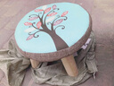 百目源 小凳子家用实木圆矮凳可爱童沙发凳宝宝时尚卡通创意小板凳 四腿：蓝树 实拍图