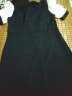 欧莎（OSA）黑色方领连衣裙女夏季23年新款中长款赫本风法式泡泡袖裙子短袖 黑色B S 实拍图