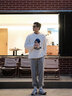 真维斯（JEANSWEST）卫衣男女款2025重磅外套宽松加大码休闲风卫衣青少年情侣学生上衣 黑色（W永恒） L (推荐体重110斤-130斤左右) 实拍图
