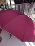 天堂伞全自动雨伞男女大号双人三折叠开收加固防风学生晴雨两用广告伞 酒红色(十骨自动30628） 实拍图