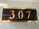 湘匠加欣门牌号码牌家用定制高级感包厢宾馆宿舍办公室房号牌数字标识牌 黑金款 28*12CM 实拍图