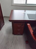忠胜办公家具老板桌大班台董事长总裁办公室老弧形板台大气老板台实木皮油漆 2.39米老板桌 + 老板椅 + 6门柜 常规 实拍图