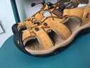 卡帝乐鳄鱼凉鞋男鞋罗马包头沙滩鞋男士牛皮耐磨洞洞鞋男 20884 卡其 42 实拍图