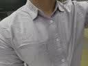极麻透气男士柔软水洗牛津纺长袖全棉休闲百搭纯色衬衫宽松白衬衣潮男 749紫色 2XL 实拍图