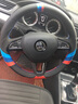 奥迈尔 斯柯达明锐真皮手缝方向盘套速派 科迪亚克柯珞克野帝yeti昕锐昕动汽车改装把套冬四季改装把套 黑磨砂+红线+红色回正标 实拍图