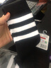 浪莎（LangSha）女士长筒袜棉袜日系过膝高筒袜运动滑板休闲街头潮袜足球男袜学生 黑色白条纹 2双 均码 33-39码 实拍图