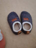 格子熊儿童地板鞋冬季加绒厚宝宝学步鞋防滑软底袜套秋冬棉鞋室内毛毛鞋 灰色加厚泰迪绒 28 -29（内长16.6cm 参考4岁左右) 实拍图