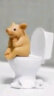 真自在可爱小猪摆件猪年七夕节生日礼物读书动物树脂装饰精致送男生女生创意摆件 小小猪上厕所 实拍图