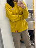 Dickies 卫衣男女同款 印花连帽卫衣 毛圈布休闲上衣8874 姜黄色 XS 实拍图