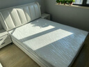 百冠环球床 主卧双人床 美式轻奢高脚软包婚床简约现代家具布艺床 科技布床+床头柜*2+弹簧椰棕床垫 1.5m*2m储物气动床 实拍图