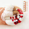 南律宝宝袜加绒袜套婴儿袜冬季加厚保暖儿童地板袜防滑男女袜子睡眠袜 白色樱桃+粉色兔子 S码(0-2岁) 实拍图