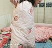 鲁米可宝宝睡袋纯棉秋冬季厚款中大儿童防踢被神器婴儿背心分腿睡衣四季 粉色草莓（前后夹棉） 衣长0.9米 建议身高90-100cm 实拍图