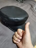 荻琮 真皮帽子男士秋冬季户外休闲山羊皮帽男韩版时尚保暖平顶鸭舌帽 黑色 L (55-56cm) 实拍图
