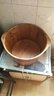 朴易木桶木质柏木泡脚木桶实木家用足桶加高按摩洗脚桶高深加厚木盆 小号高款香柏木（30高） 实拍图