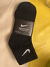 耐克（NIKE） 袜子男 25夏季新款运动袜时尚女袜快干袜子训练休闲足球篮球袜 Dri-Fit快干/三双装/热推款 L/26-28厘米/42-46码 实拍图