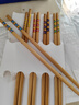 防滑竹筷子家用中式一人一筷无蜡防霉高端长竹木筷子碳化竹制无漆 繁花似锦筷子-5双-混色 无规格 实拍图