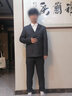 罗蒙西服套装男双排扣休闲复古男士西装外套修身结婚新郎礼服男装 实拍图