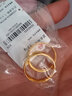 菜百首饰 黄金戒指 足金唯愿此生有你情侣款  对戒 活圈戒指 单只 计价 HJ 足金戒指 约7.50g 实拍图