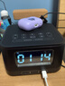 美时（homtime） HS1-PD无线充电蓝牙音箱闹钟音响USB收音机酒店民宿桌面时钟多功能卧室床头手机15W无线充电器 黑色（插电源使用） 实拍图