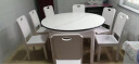 风之意 餐桌 北欧实木餐桌日式可折叠餐桌椅组合现代简约多功能家用饭桌FR-102 白色（加厚岩板） 一桌八椅（1.35米） 实拍图