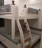 斯坦德（SITANDE）橡胶木上下床实木儿童床多功能高低床成人双层上下铺子母床 白色双梯款+书架+双抽+床垫*2 上铺宽130cm下铺宽150cm 实拍图