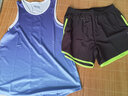 越奥（yueao）运动套装男女马拉松背心速干夏季体育生田径训练服跑步服装备衣服 蓝色套装 2XL（175-180CM 140-160斤）  实拍图