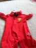 翼纸鸢新生婴儿衣服0-3个月宝宝春秋冬装加绒满月周岁红婴幼连体衣爬服 111款红色 80cm 实拍图