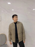 千纸鹤男装短款男士羽绒服新款商务休闲保暖防寒棒球领外套男爸爸冬装 01C卡其 2XL 实拍图