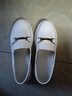 探巡女鞋春秋单鞋女软底小白鞋女增高休闲鞋女透气一脚蹬鞋子女护士鞋 2013-白色 36 实拍图