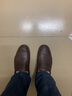 老人头男鞋春夏季商务休闲皮鞋男厚底防滑套脚中年爸爸鞋真皮镂空特大码 棕色四季单鞋款 43 实拍图