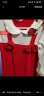 迪迪熊日记（DIDIXIONGRIJI）2件装婴儿衣服春秋0-3个月新生儿宝宝连体衣纯棉长袖空调房睡衣冬 (长袖四季款)樱桃+红色背带 59CM 晒单实拍图